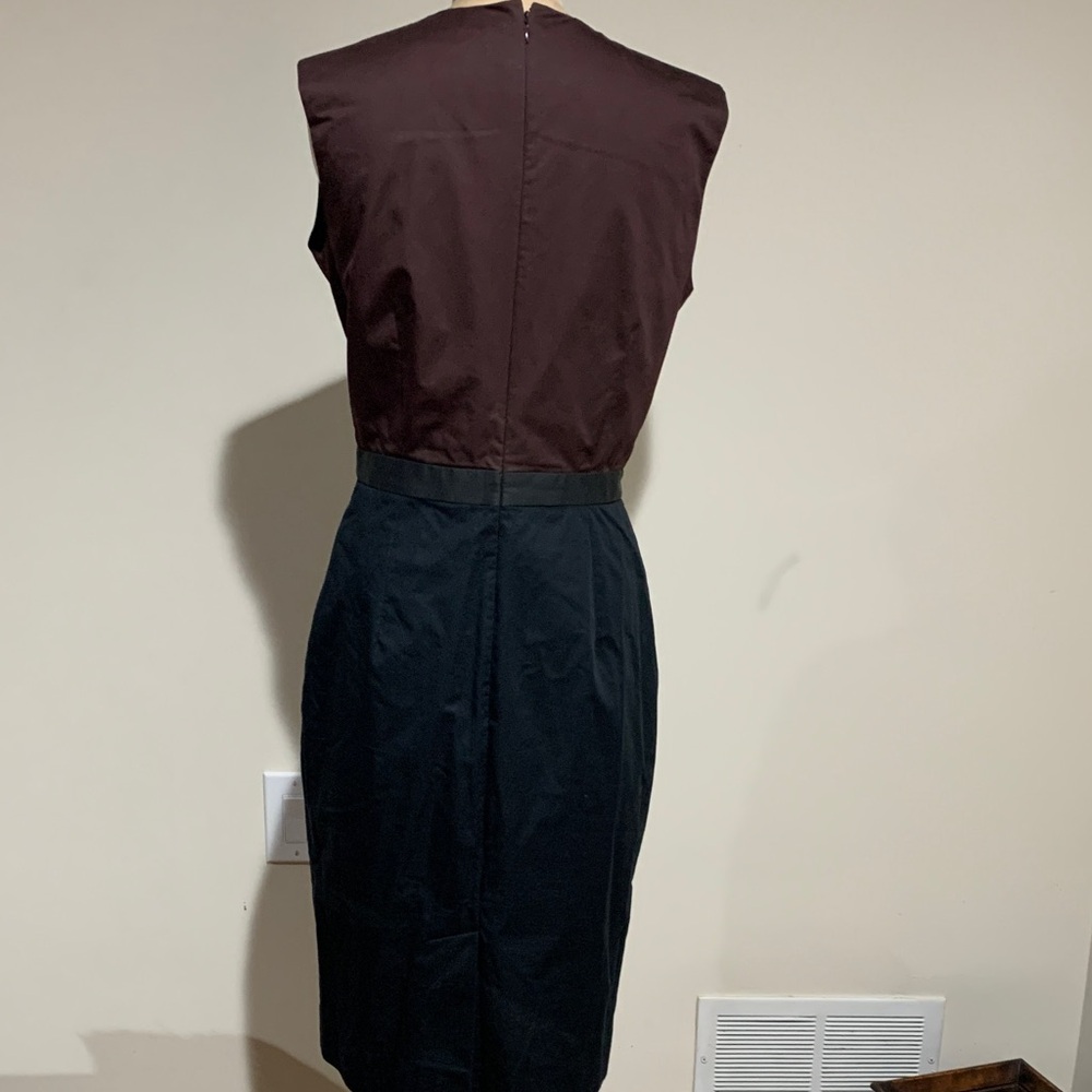 Yves Saint Laurent Black and Brown Midi Dress - Picture 4 of 4